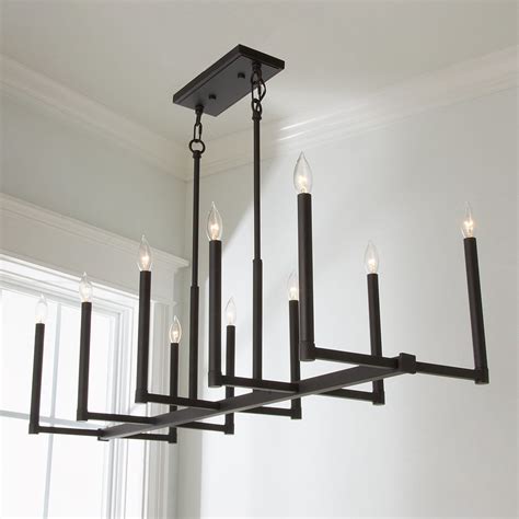 black metal candelabra chandelier with small fabric shades|modern black hanging chandeliers.